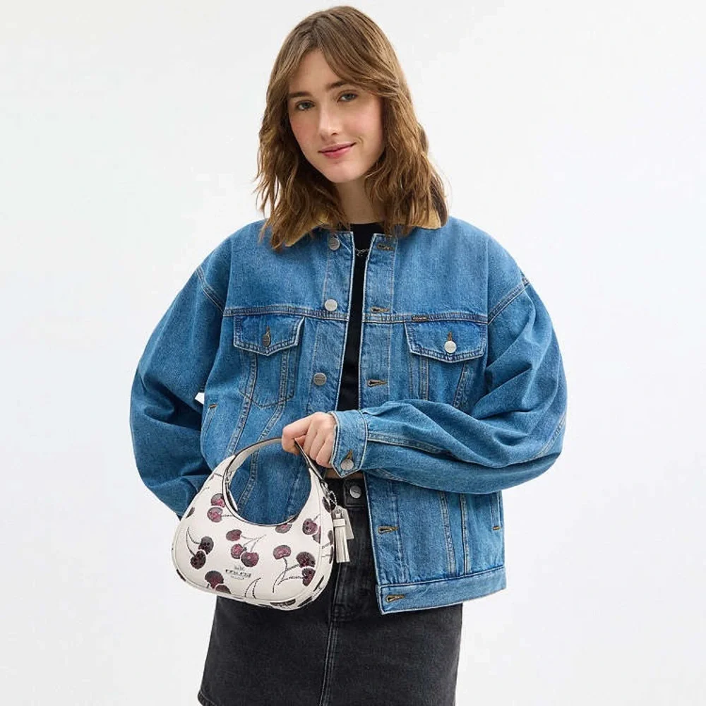 NWT COACH Carmen Leather Mini Crossbody Bag With Cherry‎ Print